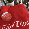 Брендований махровий рушник 70х140 червоний MoDiva