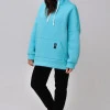 Худі оверсайз блакитного кольору із трикотажу з начосом