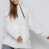 Біла тепла кофта TEDDY із трикотажного хутра