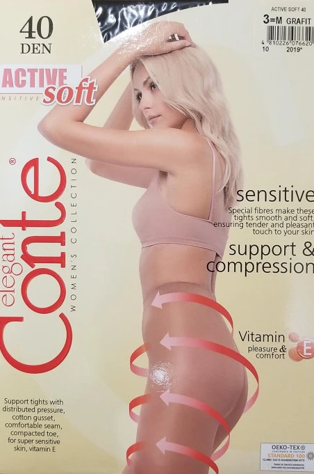 Колготки жіночі Conte Active 40den колір Grafit графіт
