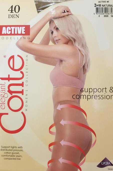 Колготки жіночі Conte Active 40den колір Natural бежевий
