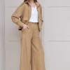 Костюм з кюлотами із льону Max Mara бежевий Омеgа