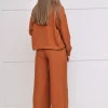 Костюм з кюлотами із льону Max Mara теракотового кольору Омеgа