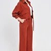 Костюм з кюлотами із льону Max Mara коньячного кольору Омеgа