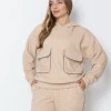 Костюм Glamyr з дизайнерським блискучим кантом кавовий