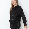 Костюм Glamyr із дизайнерським блискучим кантом чорний