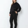 Костюм Glamyr із дизайнерським блискучим кантом чорний