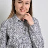 Сукня плісована під пояс білого кольору в принт краплі Natali