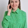 Сукня плісована під пояс кольору трава в принт краплі Natali