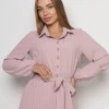 Пудрова плісирована сукня Natali