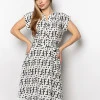 Біла сукня Malina візерунок Fendi