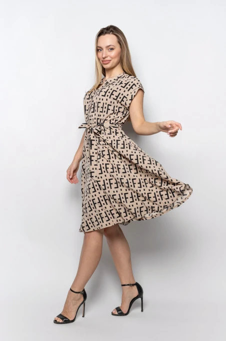 Сукня Malina візерунок Fendi кавова