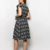 Чорна сукня Malina візерунок Fendi