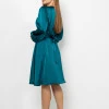 Сукня А-силуету зі спідницею напівсонце Grace смарагдова