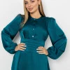 Сукня А-силуету зі спідницею напівсонце Grace смарагдова