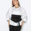 Корсетний пояс із костюмної тканини Corset-Poyas чорний