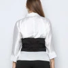 Корсетний пояс із костюмної тканини Corset-Poyas чорний