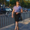 Жіноча сорочка з коротким рукавом в темно-синю смужку Nika
