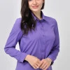 Бузкова сорочка із супер софту напівприталена