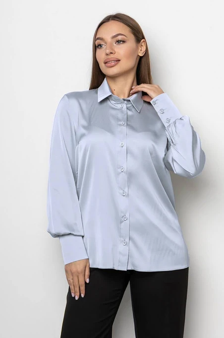 Шовкова жіноча сорочка ARMANI срібляста