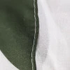 Хлопковая белая рубашка со спущенным плечом в крупный горох оливкового цвета