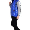 Жилетка Moncler кольором електрик на блискавці з капюшоном Ж-15