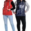 Жилетка Moncler на блискавці з капюшоном червона Ж-15