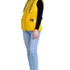 Жилетка Moncler на блискавці з капюшоном жовта Ж-15
